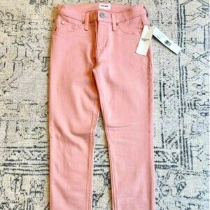 NWT HUDSON Mid-Rise NATALIE SUPER SKINNY Women's Ankle Jean Size 24 PINK SALT